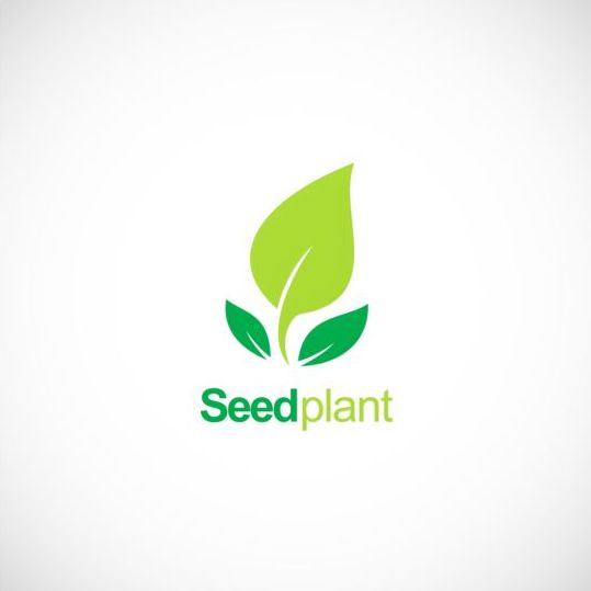 seed plant organic logo green 