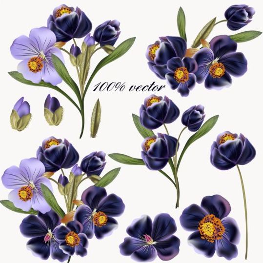 vintage style purple flowers beautiful 