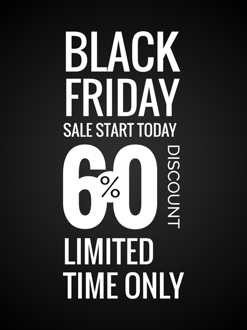 template poster friday discount black 