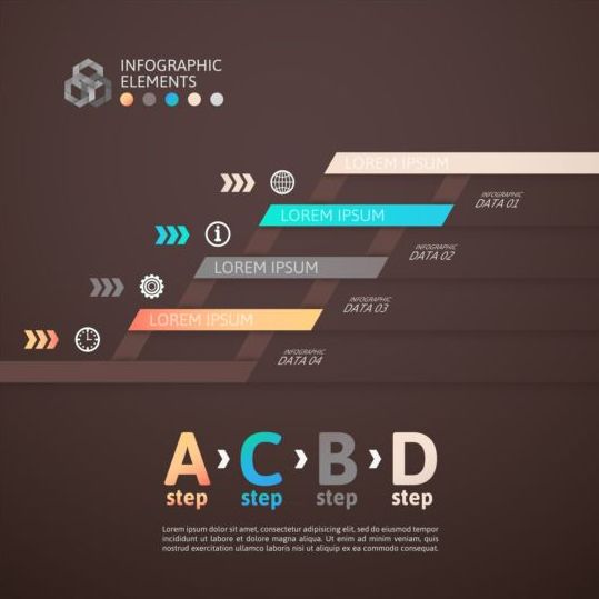 origami infographic brown 