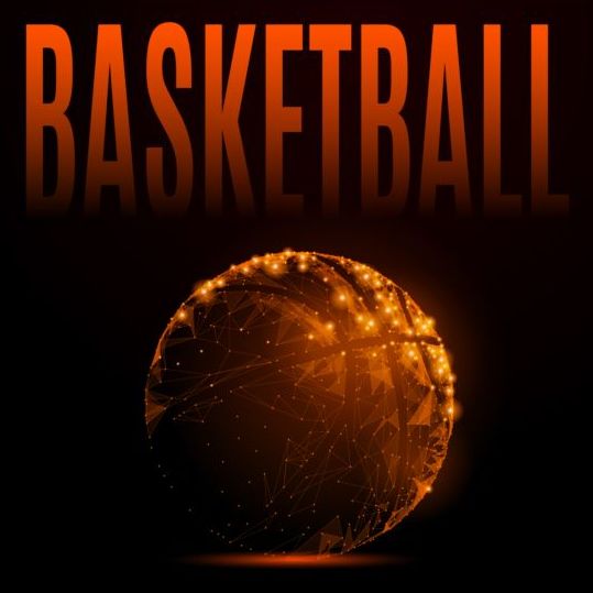illustration geometric basketball 