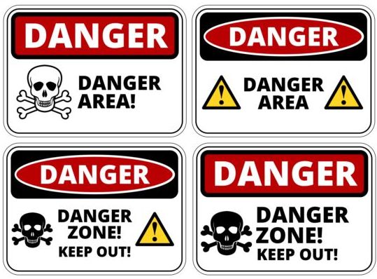 warning signs danger creative 