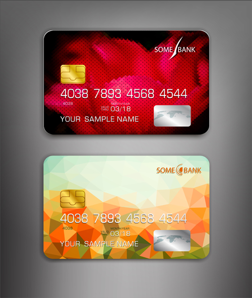 template credit cards abstract 