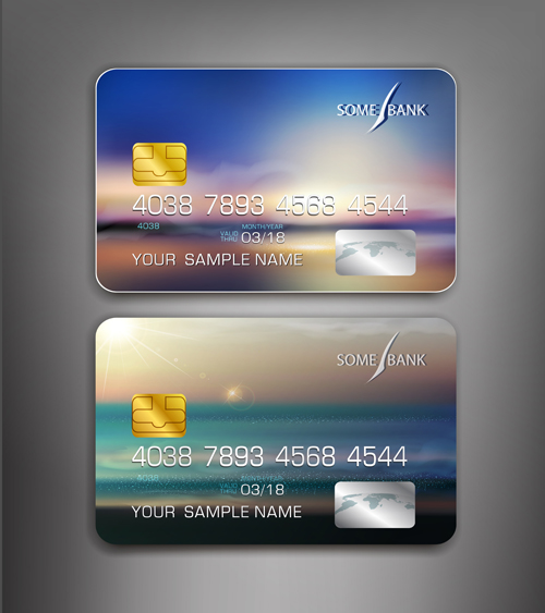 template credit cards abstract 