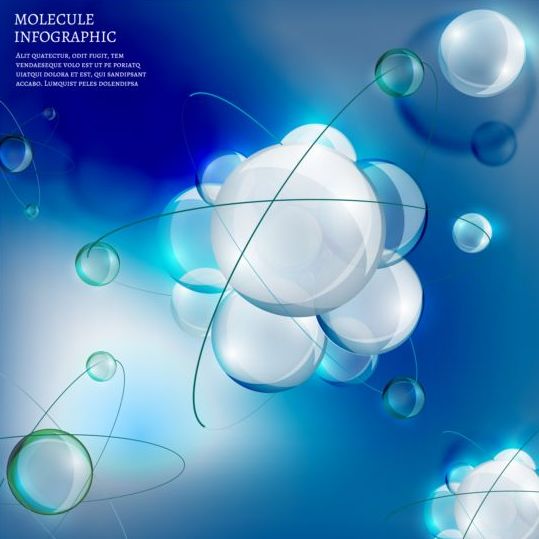 molecule modern infographics 