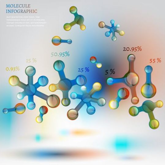 molecule modern infographics 