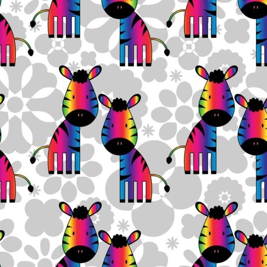 seamless pattern funny animal 