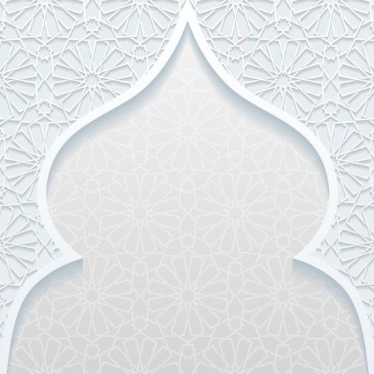 white outline mosque background 
