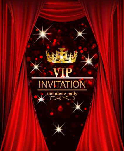 vip invited curtain card 