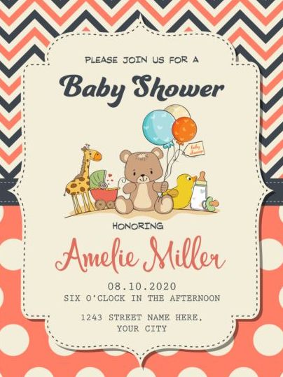 shower seamless pattern cute card baby 