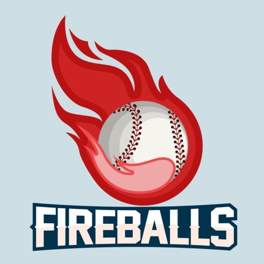 Softball logos flame 