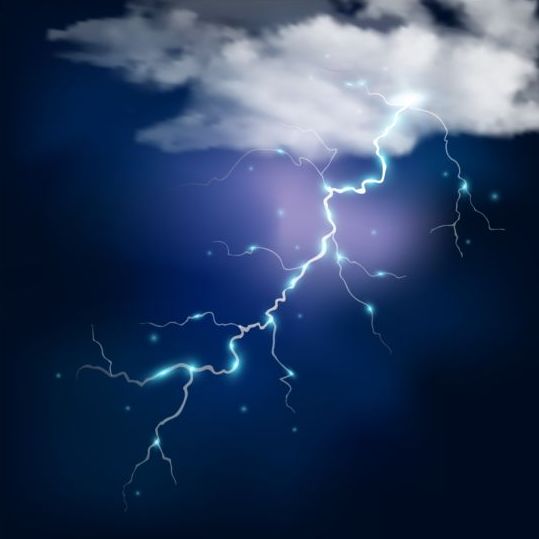 white lightning flashes clouds 