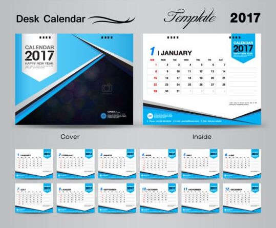 desk calendar 2017 