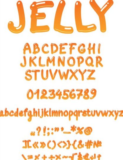yellow jelly alphabet 