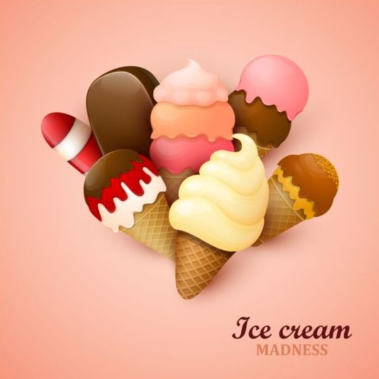 pink ice cream background 