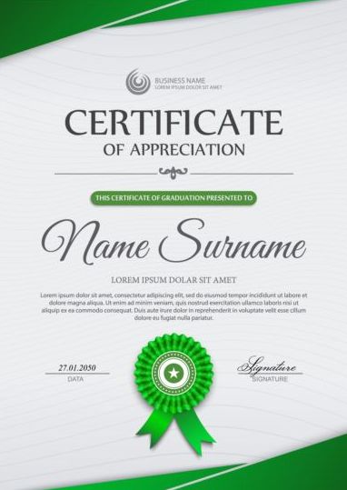 styles green certificate 