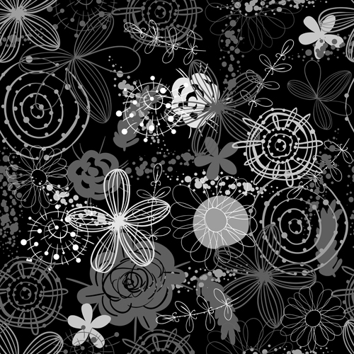 pattern hand flowers drawing doodle 