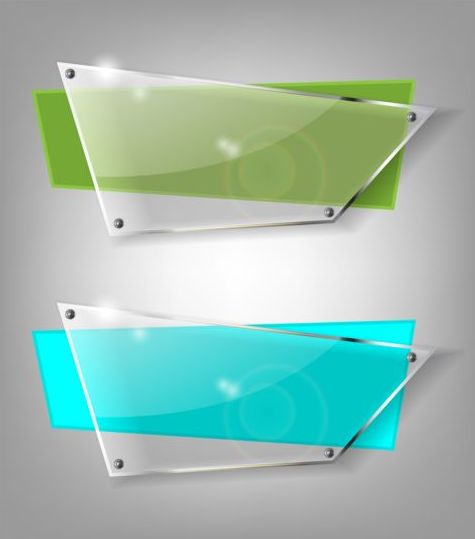 quadrilateral glass banners 