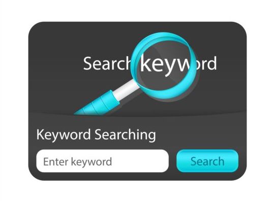 Searching keyword interface blue black 
