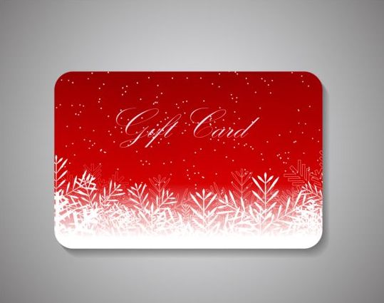 white snowflake gift christmas card 