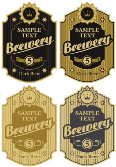 Retro font label Brewery 
