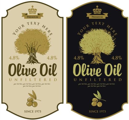 vintage sticker olive oil label 