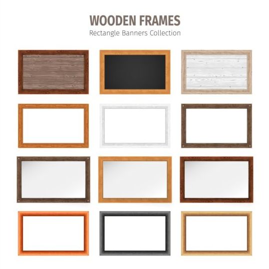 wooden rectangle frames 
