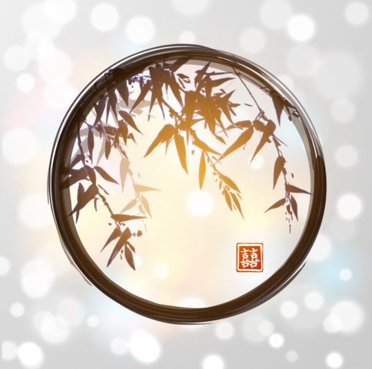 watercolor blurs bamboo background 