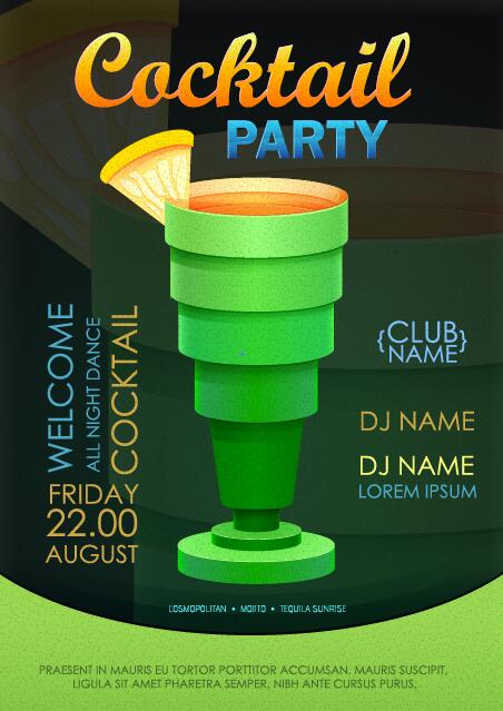 party flyer cocktail 