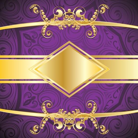 purple golden decorative 