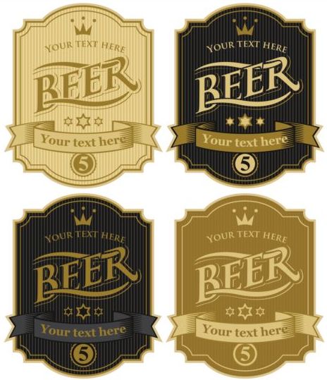 sticker Retro font Brewery 
