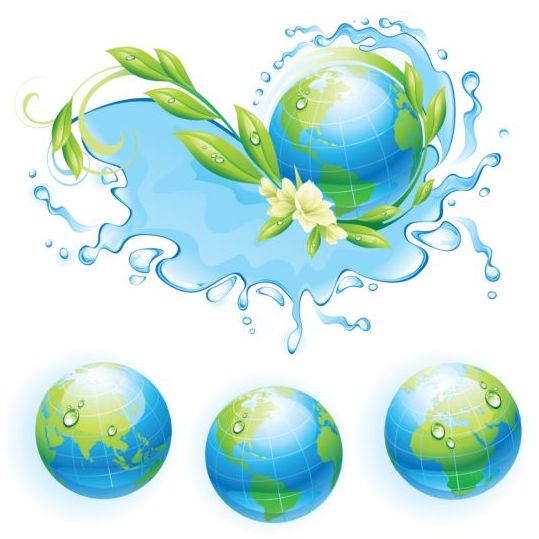 water globe ecological background 