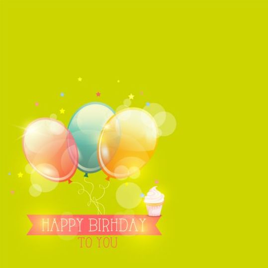 shiny birthday balloon background 