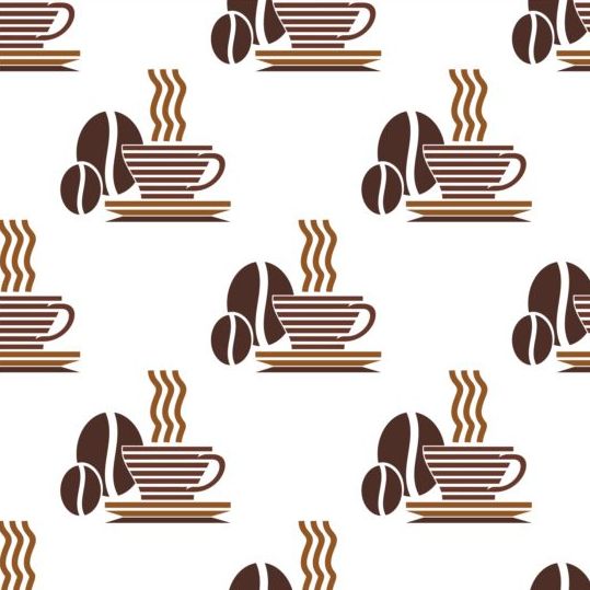 seamless pattern coffee cappuccino 