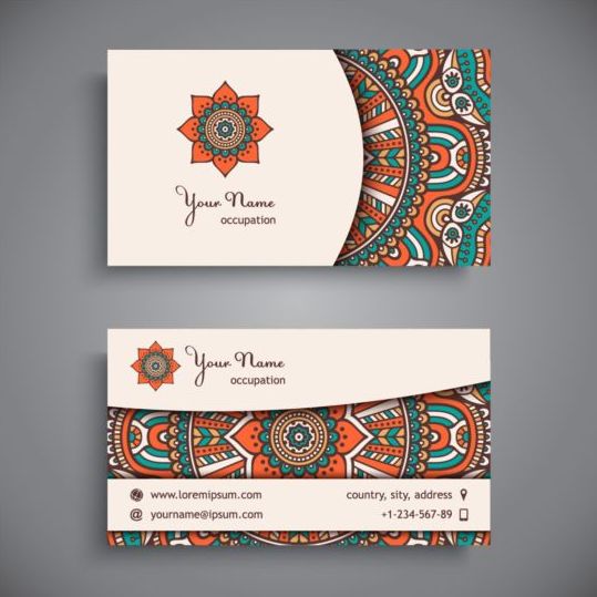 pattern ethnic card business 