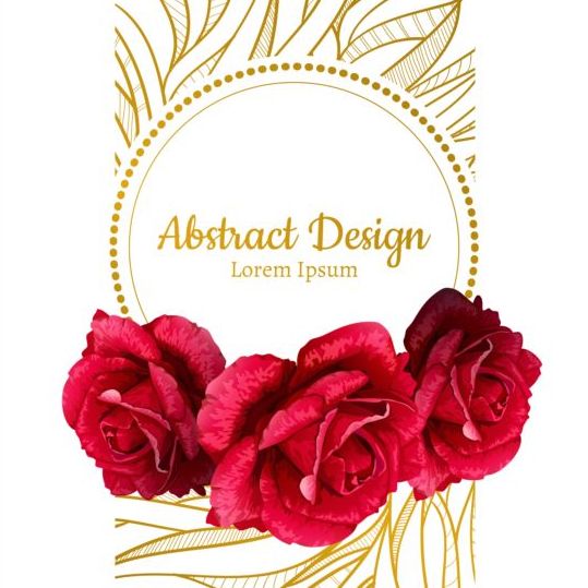 rose ornate golden card 