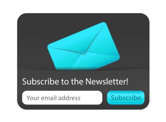 Subscribe newsletter blue black 