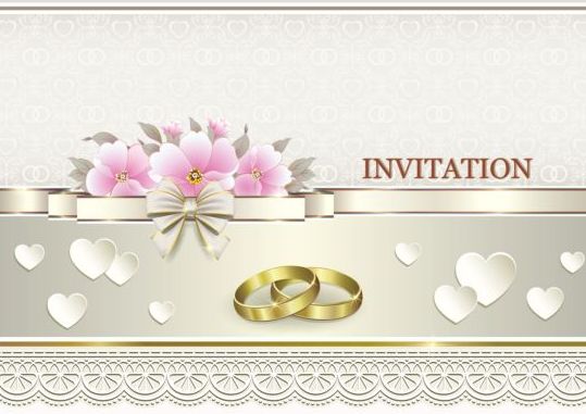 wedding ring luxury invitation golod card 