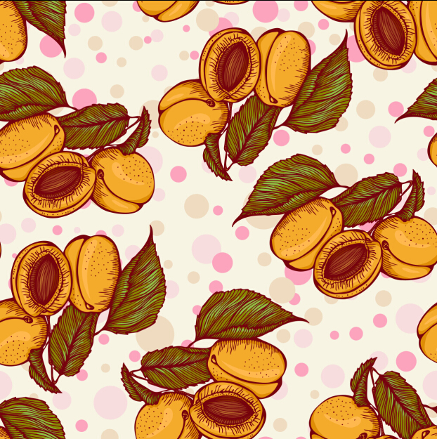 vintage seamless peach pattern 