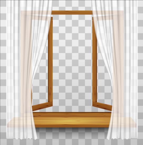 window transparent open curtain background 