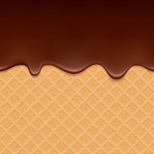 waffles drop chocolate background 
