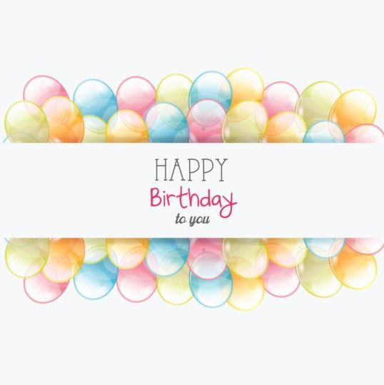 transparent card birthday balloons 