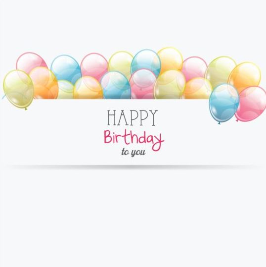 transparent card birthday balloons 