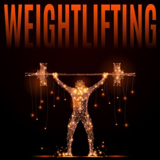 weightlifting illustration geometric 