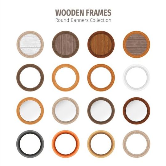 wooden round frames 
