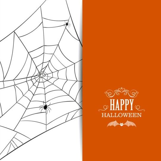 webs spider happy halloween card 