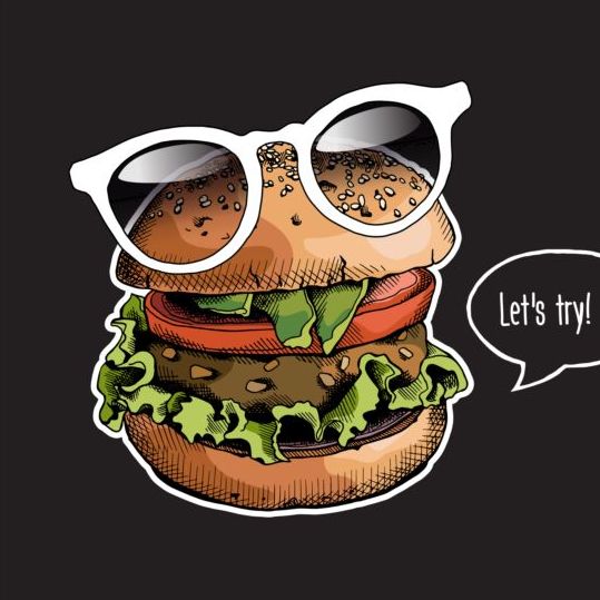 glasses color burger bright 