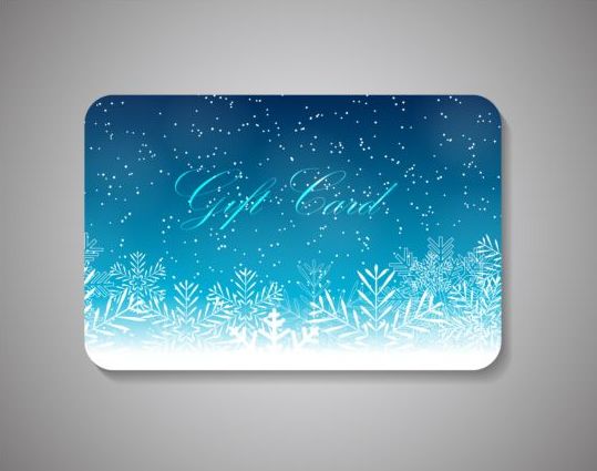 snowflake gift christmas card 