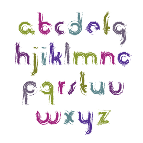 font brush alphabets 