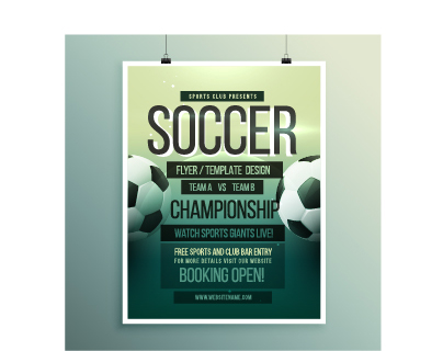 soccer poster design creative 